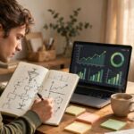 Newsletter growth strategies for creators 2026: creator planning a newsletter growth roadmap at a desk