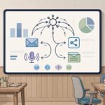 Marketing team dashboard visualising content distribution channels for a B2B blog
